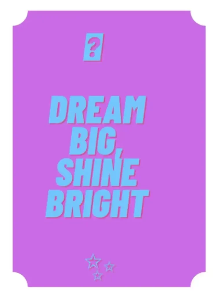 Instagram captions for girls, dream big shine bright