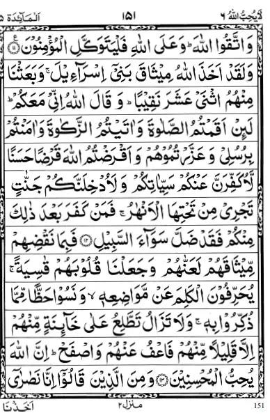 Surah Maidah With Urdu Translation  5