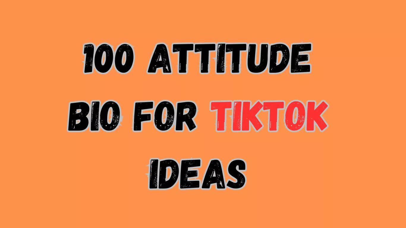 100 Attitude Bio for TikTok Ideas