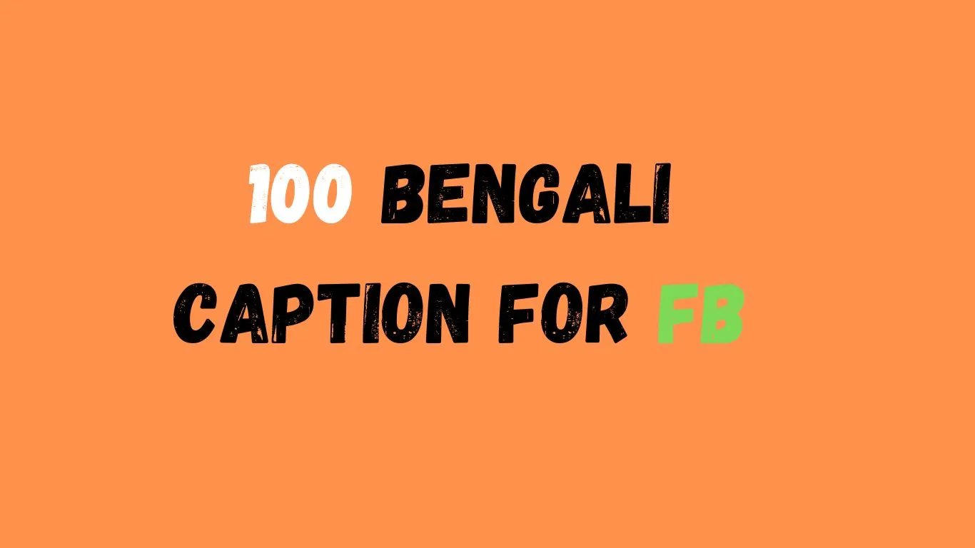 100 Bengali caption for FB