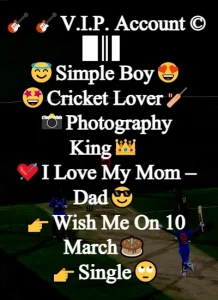 Instagram Bio for Cricket Lovers example 1