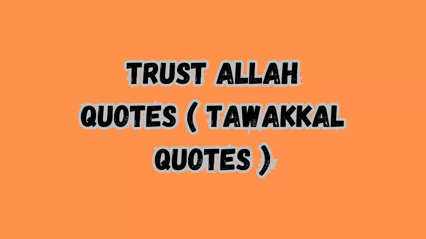 Trust Allah Quotes ( Tawakkal Quotes )